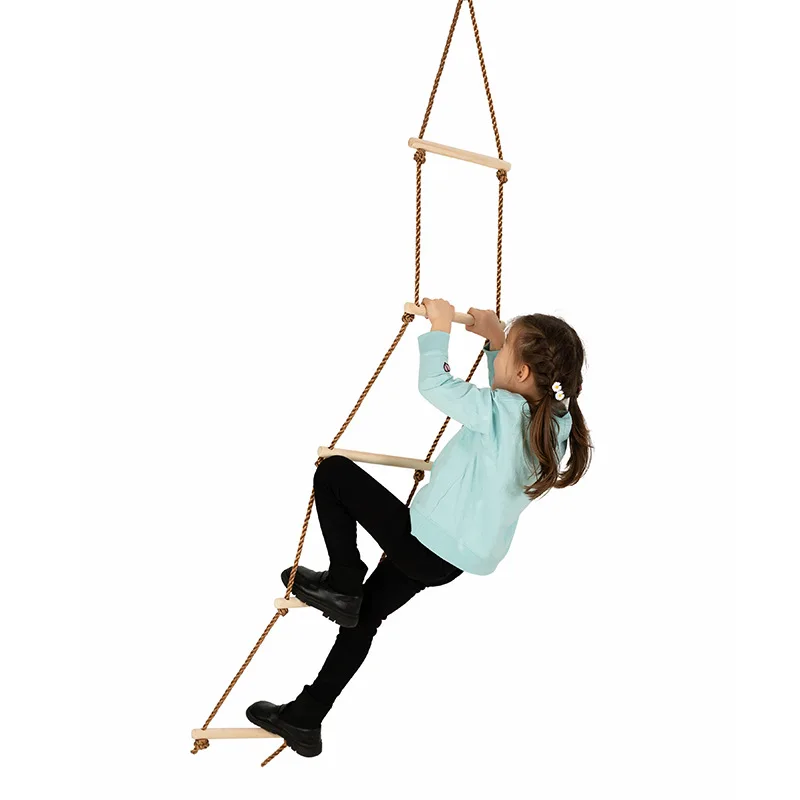 Corde en bois pour enfants, jouet d'escalade, échelle de Sport, Fitness, activité d'entraînement en plein air, corde de Sport sûre, balançoire rotative