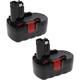 Extensilo - 2x batteria compatibile con Bosch gds 18 v, gds 18 v-ht, gho 18 v, gks 18 v, gli 18 v