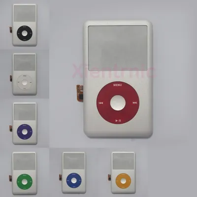 For iPod 6th Classic Silver Front Cover panel with clickwheel flex cable Housing kit for replacement