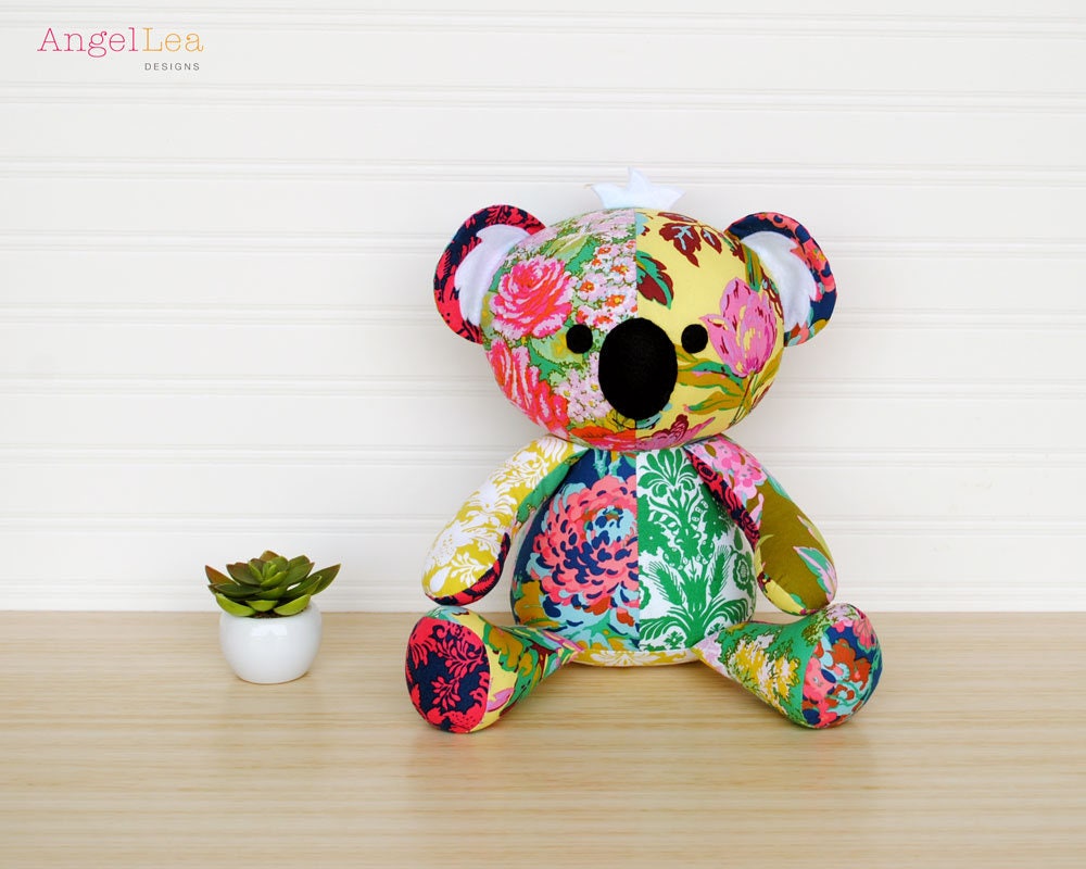 Modello di cucito per peluche Koala in formato PDF Modello di cucito per peluche Koala