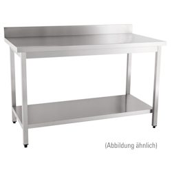 Arbeitstisch zur Selbstmontage mit Boden 100 mm Aufkantung 2000 x 700 x 850 mm Image