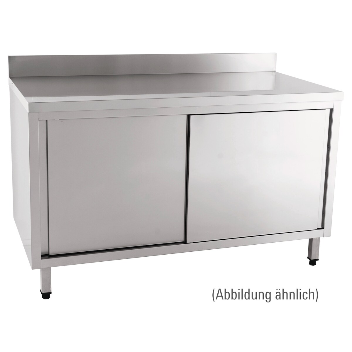 Arbeitsschrank mit Schiebetüren mit 100 mm Aufkantung 1600 x 700 x 850 mm Image