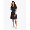 Polokleid TOMMY HILFIGER "LYOCELL OPEN-NK F&F POLO DRESS", Damen, Gr. XXL (44), N-Gr, schwarz, Piquu00e9, Obermaterial: 65% Lyocell, 32% Baumwolle, 3% Elasthan, unifarben, casual, ausgestellt kniefrei, V-Ausschnitt, Kurzarm Rippbündchen, Kleider,...