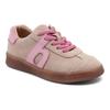Sneaker BISGAARD "bay l Weite: normal", Kinder, Gr. 29, rosa (dusty rose), Veloursleder, sportlich, Schuhe, Retro, Schnürer mit Lederfutter, Größenschablone zum Download