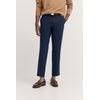 Chinohose BUGATTI, Herren, Gr. 33, Länge 32, 380, marine, 97% Baumwolle, 3% Elasthan, unifarben, casual, gerade, unten schmal, Hosen, mit praktischen Gürtelschlaufen