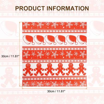 100pcs Hat-shaped Dry Food Wrapping Paper Wax Paper Sheets, Red