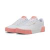 Sneaker PUMA "CARINA 3.0", Gr. 40, puma weiß, pink fruit, puma gold, Leder, unifarben, sportlich, Schuhe