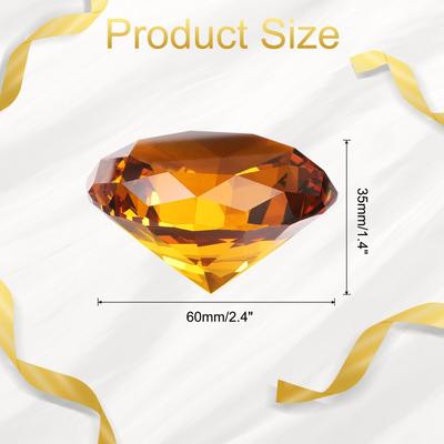 Clear Crystal Diamond Paperweight, 60mm Artificial Diamond for Decor - 60mm(2.4")