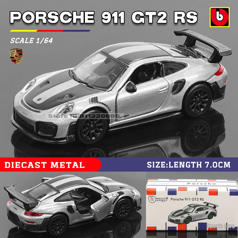 Bburago 1:64 Porsche 911 GT2 RS LAMBORGHINI sian fkp37 Mustang GT500 Automodellkollektion Kinder Weihnachtsgeschenk Spielzeug für Jungen Ferrari Image