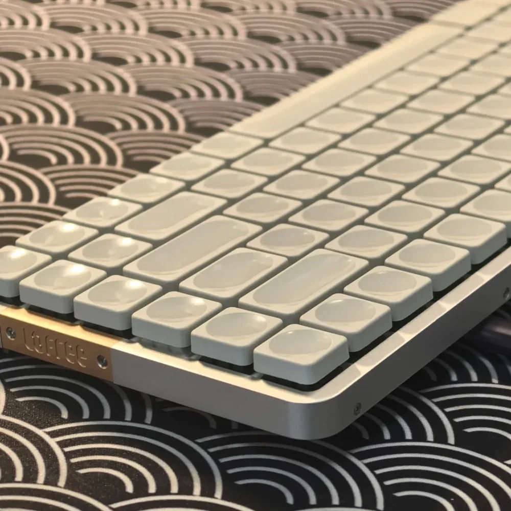 Weißes Low-Profile-Tastenkappen-Set, PBT, individuelle Tastaturkappe im einfachen Stil, Original-Gaming-Tastenkappe für mechanische Tastatur, Cherry Kailh Image