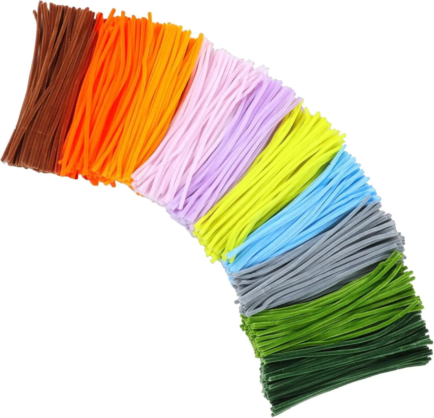 1000 Stück Bastel-Pfeifenreiniger, 10 verschiedene Farben, Rohrreiniger-Bastelarbeiten, 11,8 Zoll Chenille-Stiele, Bulk-Pfeifenreiniger zum Basteln Image