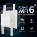 5Ghz AX1600 WiFi 6 Ripetitore Extender Ripetitore di segnale Dual Band 2.4G/5GHz Amplificatore di segnale Wi-Fi Rete a lungo raggio Facile installazione