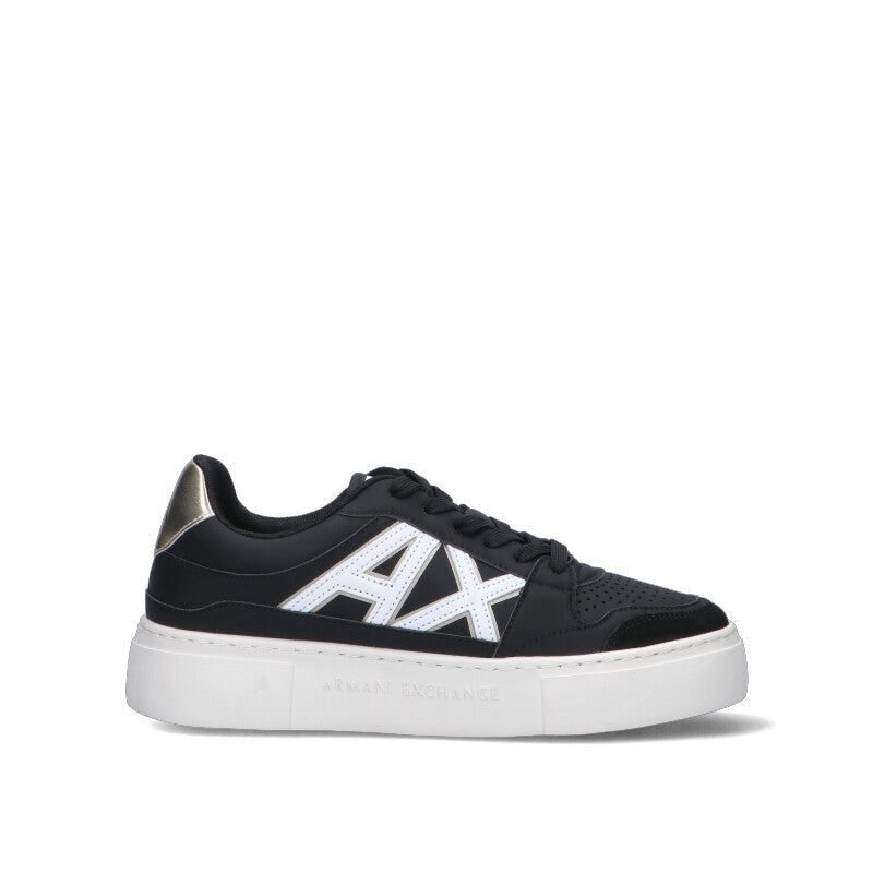 ARMANI EXCHANGE Sneaker donna nera in pelle