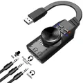 Scheda audio USB7.1 Gioco per computer portatile Analogico 7.1 Uscita canale audio Modulo di amplicazione audio Adattatore per spina per microfono per auricolari