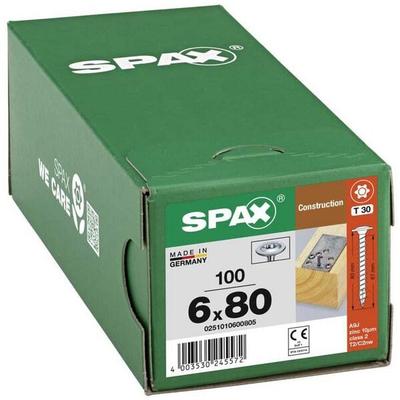 SPAX Holzbauschrauben T30 Tellerkopf WIROX 6 x 80 mm 100 St. Image