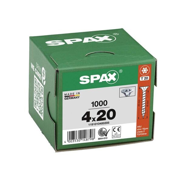 SPAX Universalschrauben T20 Senkkopf WIROX 4 x 20 mm 1000 St. Image