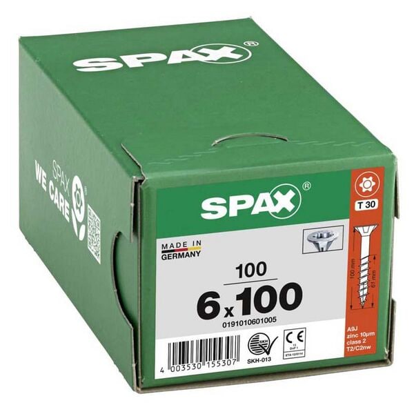 SPAX Universalschrauben T30 Senkkopf WIROX 6 x 100 mm 100 St. Image