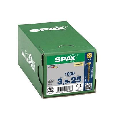 SPAX Universalschrauben Z2 Senkkopf YELLOX 3,5 x 25 mm 1000 St.