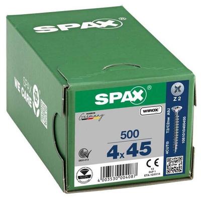 SPAX Universalschrauben Z2 Senkkopf WIROX 4 x 45 mm 500 St.