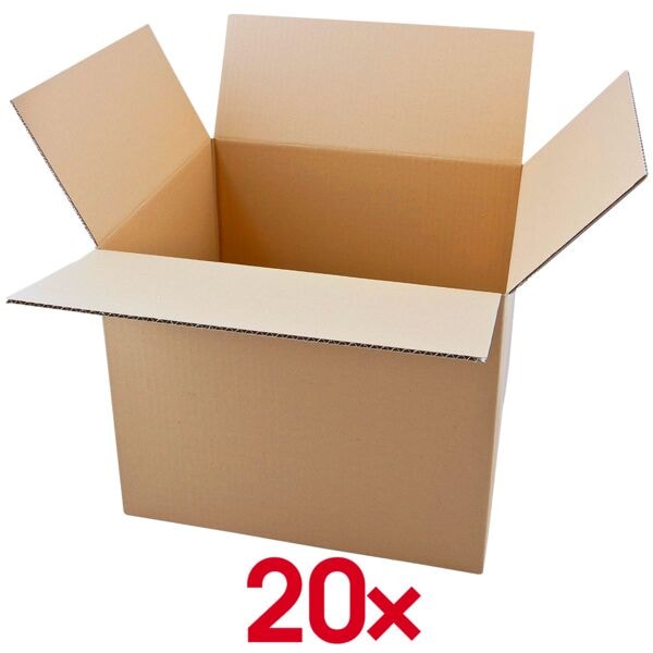 Nestler 20 Stück Steckfaltschachtel 33/39/33,7 cm braun, 33x33.7x39 cm