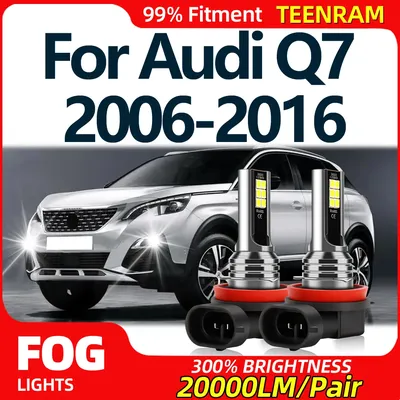 H8 H9 H11 LED Fog Lights Bulbs 20000LM Fanless Wireless Fog Lamps 12V For Audi Q7 2006-2009 2010