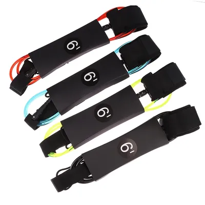 1Pc TPU Stainless Swivels Inflatable Paddle Board Foot Rope Surf Leash 6ft Surfboard Surf Leg Rope