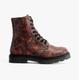 Heavenly Feet JUSTINA2 Woodland Print Womens Lace Up Boots Bark - Brown - Size UK 6 | Heavenly Feet Sale | Discount Designer Brands