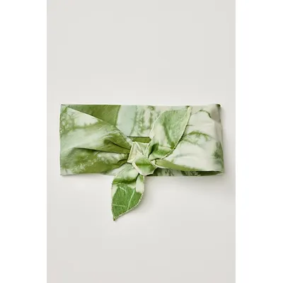Shibori Wide Soft Headband by Curried Myrrh at Free People in Pink/Rose