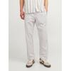 Stoffhose JACK & JONES "JPSTKANE SUMMER JOGGER SN", Herren, Gr. XL, N-Gr, crockery detail:melange, Web, Obermaterial: 74% Baumwolle, 26% Leinen, meliert, modisch, relaxed fit knöchellang, Hosen