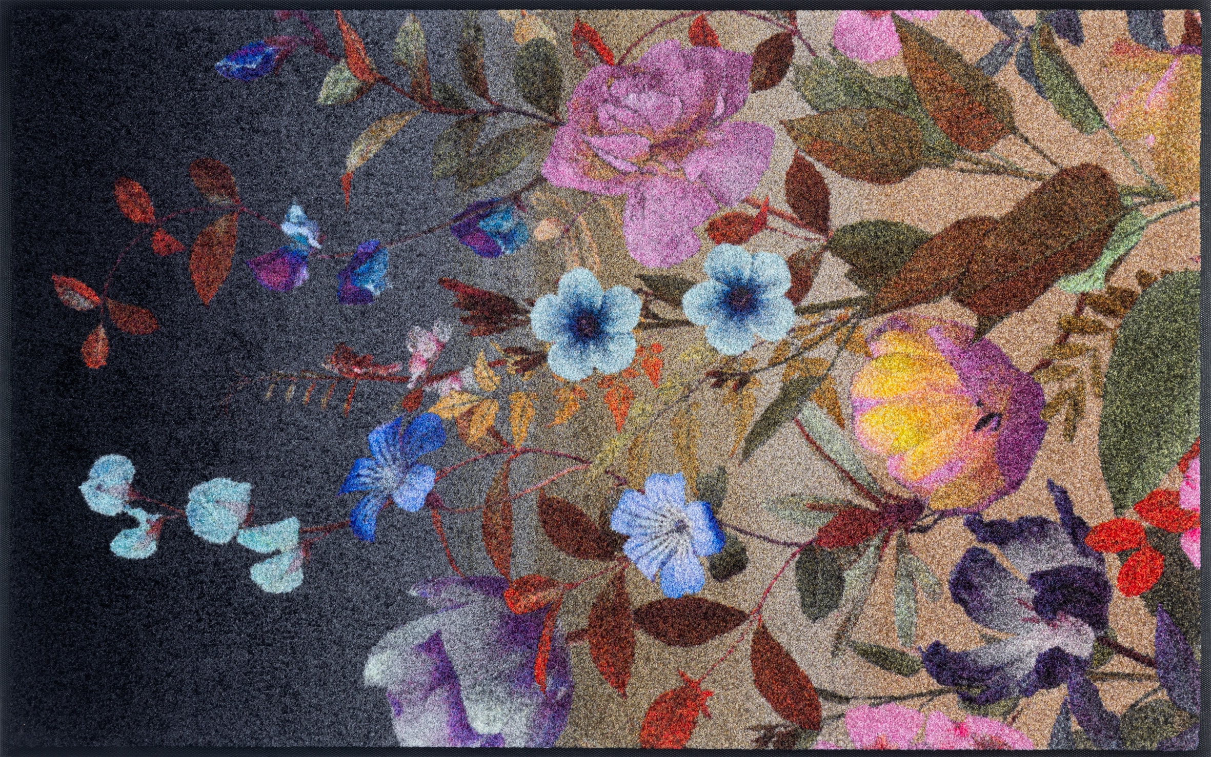Teppich "Midnight Blooms", bunt, B:75cm H:7mm L:120cm, Polyamid, WASH+DRY BY KLEEN-TEX, Teppiche Image