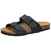 Pantolette LICO "Pantolette Bioline Jenrik", Gr. 36, schwarz, Leder, Schuhe