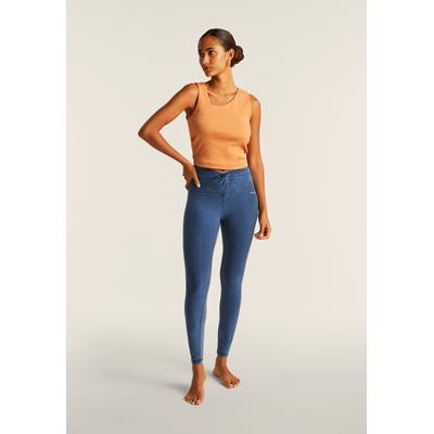 7/8-Hose FREDDY "NOW YOGA CORE SUPERSKINNY 7/8", Damen, Gr. L, N-Gr, lightblau with blau seams, Jersey, Obermaterial: 82% Viskose, 18% Elasthan, casual, figurbetont lang, Hosen, in 7/8-Länge, mit Knotendetail am Bund Image