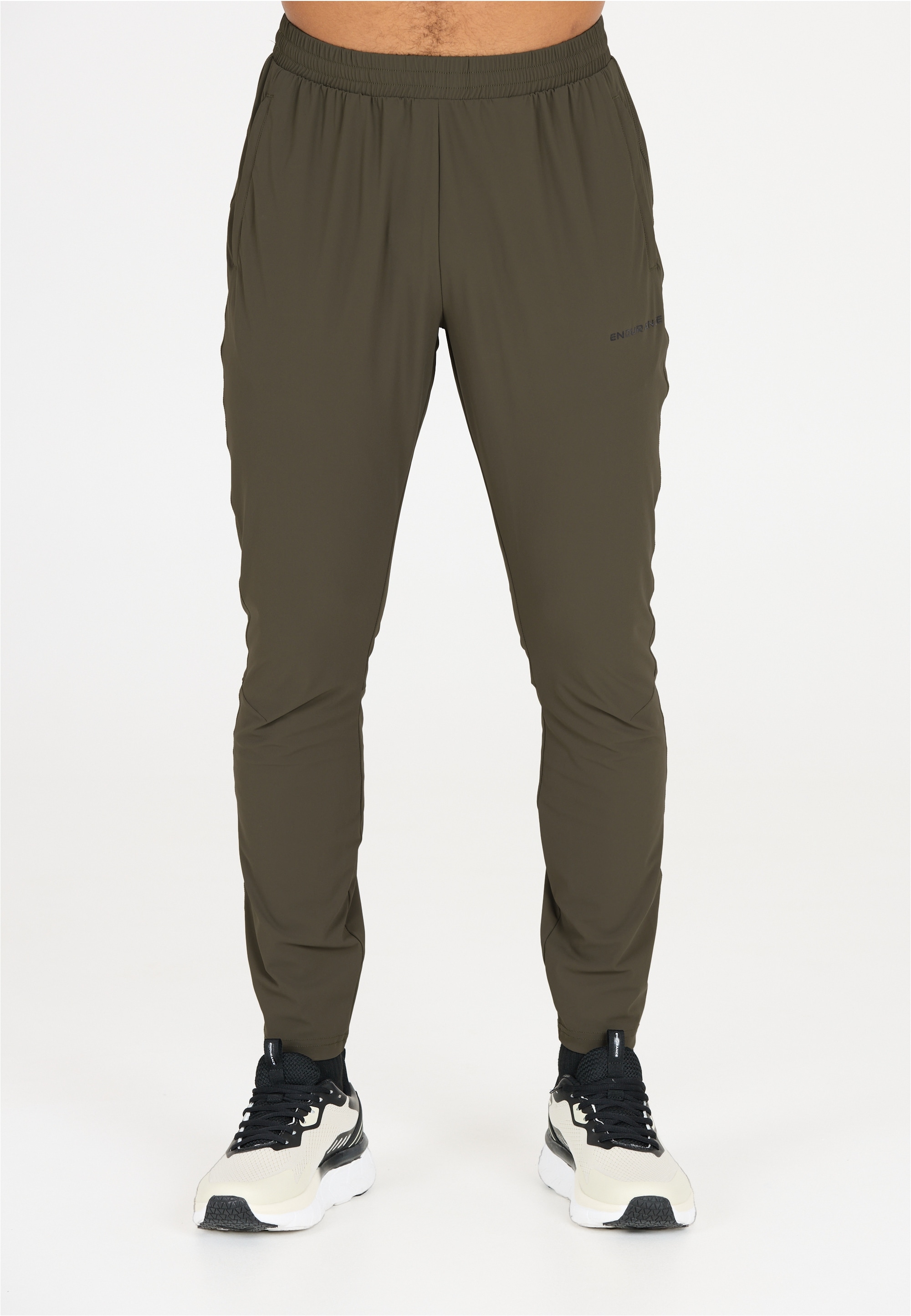 Stoffhose ENDURANCE "Dyne", Herren, Gr. L, US-Größen, grün (dunkelgrün), 79% Polyamid, 21% Elasthan, unifarben, lang, Hosen Stoffhose, mit 4-Wege-Stretch