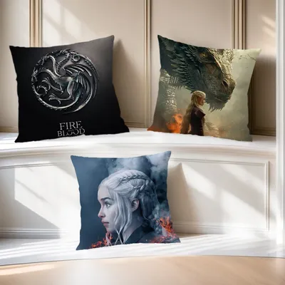 TV Dragon Cover Bequemer weicher amerikanischer Kissenbezug Spiel für Sofa Wohnzimmer Home Office Image