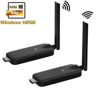 50 m Wireless Transceiver HDMI-kompatibler Videosender Empfänger Share Screen Mirror Extender HD-Adapter für PC TV Projektor