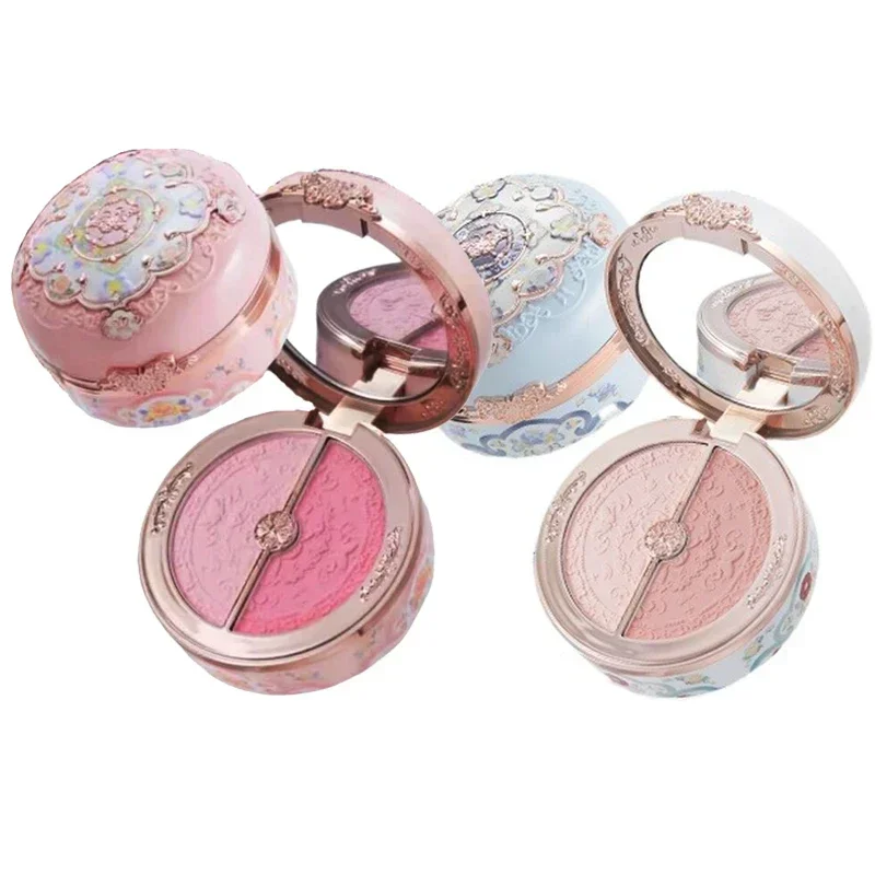 Flower Knows Blusher Butterfly Cloud Collar Collection Rouge Box Duo Blush für dunkle Haut Pfirsich-Make-up für Wangen Matte Finish Image