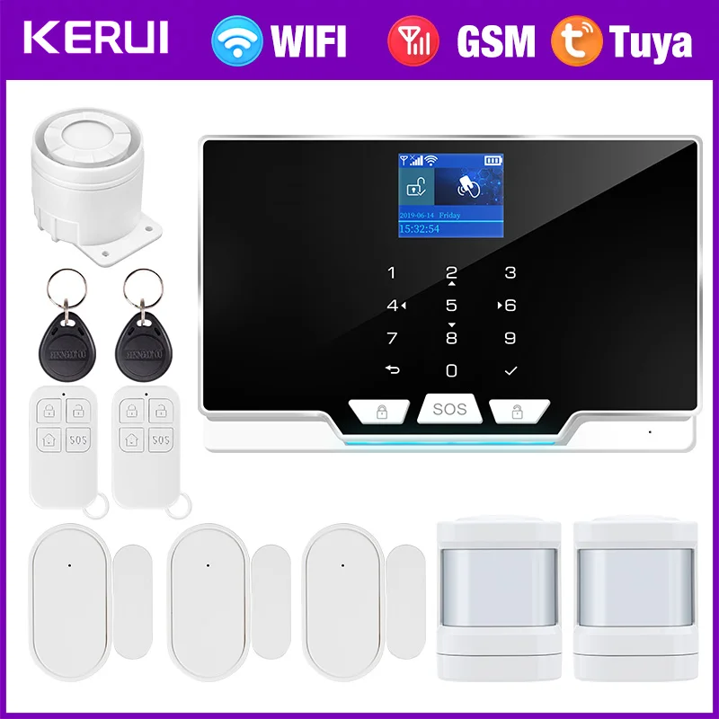 KERUI G20 Wifi GSM Tuya Alarm System Mit Motion Detektor Tür Sensor IP Kamera Wireless Smart Home Sicherheit Unterstützung Alexa Image
