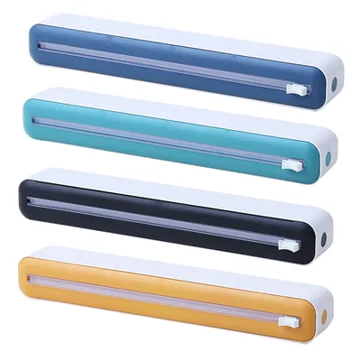 Waterproof Saran Wrap Dispenser with Slide Cutter Food Cling Film Wrap Dispenser for Food Packaging in Restaurant for Cling Wrap