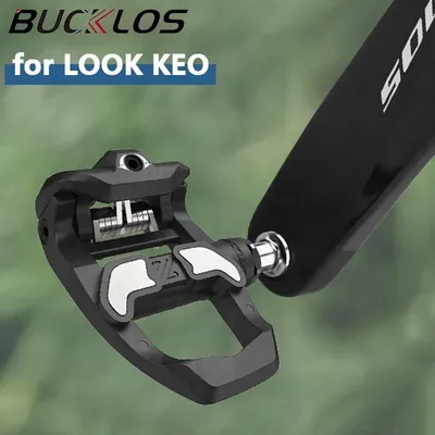 BUCKLOS Bike Lock Pedal for LOOK KEO Carbon Fiber Self-locking Bicycle Pedals for KEO System Clipless Pedals Cycling Cleats