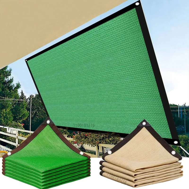 Jardin extérieur camping randonnée voiture tente auvent pare-soleil net haute densité polyéthylène jardinage ombre tissu crème solaire net beige