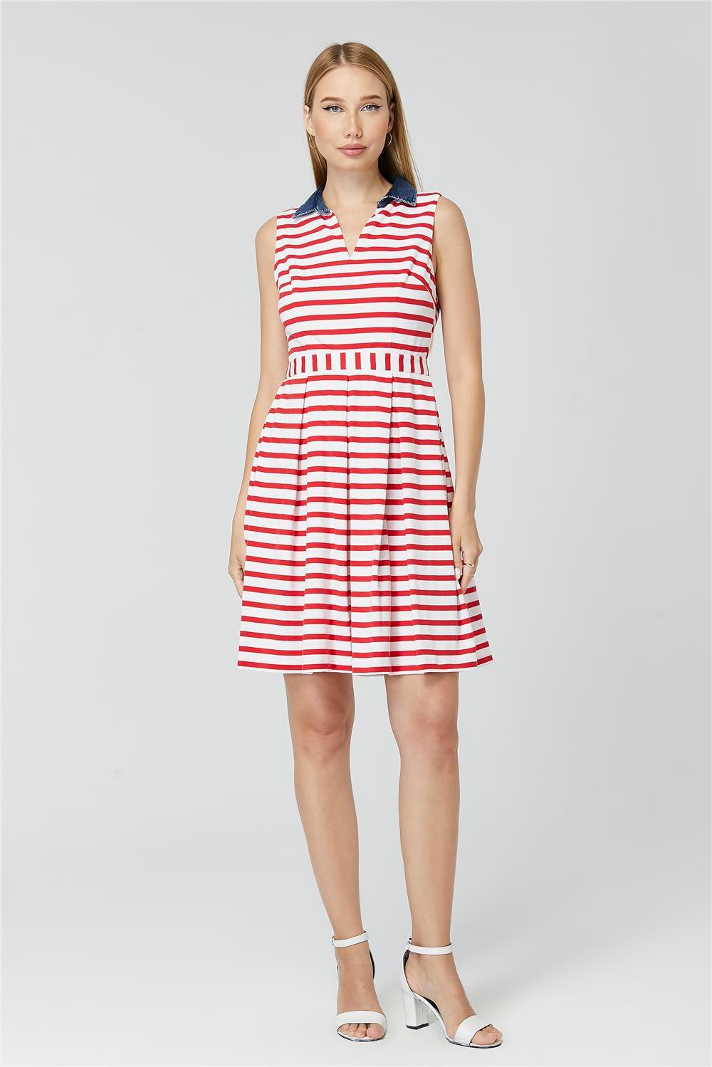 Gestreiftes Jersey-Kleid Image