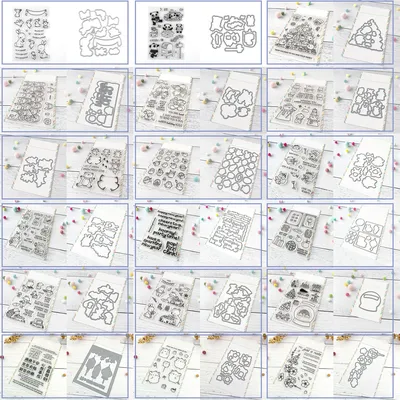 Red Envelope Clear Stamps and Cutting Dies Crafted With Love Rubber Stamps For DIY Scrapbooking Decoration Paper Craft Album