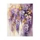 Dipinto di glicine Fiori viola Acquerello Arte floreale da parete Arte botanica Stampa artistica Giclée