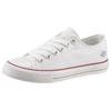 Sneaker DOCKERS BY GERLI, Damen, Gr. 40, weiß, Textil, sportlich, Schuhe, mit dezenter Logo-Stickerei, Freizeitschuh, Halbschuh, Schnürschuh, Topseller