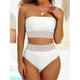 Maillots de bain pour femmes Bikini Tankini Culottes Maillots de bain Dos nu Contrôle du ventre Taille haute Amincissant Vacances Plage Vêtements Uniforme Sans bretelles Maillots de bain