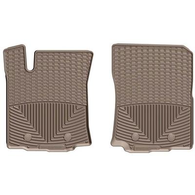 Weathertech Floor Mats Made of Rubberized Thermoplastic Elastomer Tan Flat Mat All-weather Series, Front Row, W378TN