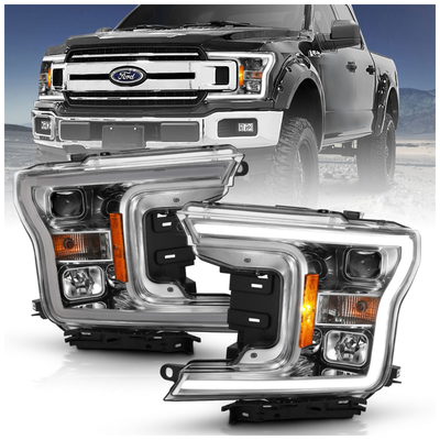 Anzo Headlight Clear Lens, Chrome Interior Projector Series, Driver & Passenger Side, 1-year limited warranty 111468