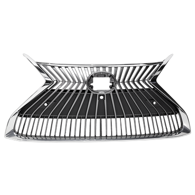 Replacement Grille Assembly Plastic Chrome Shell with Painted Silver Black Insert Grille, 1-year unlimited-mileage warranty RL07010045