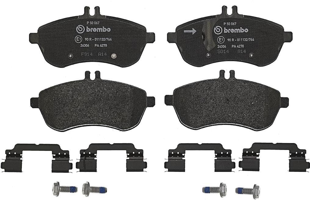 Brembo Brake Pad Set PRIME Series, Front, 2-year limited warranty P50067
