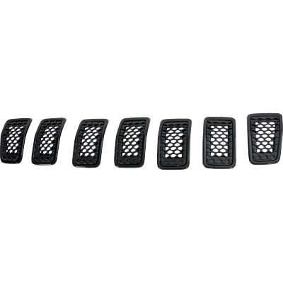 Replacement Grille Assembly Plastic Textured Dark Gray Shell & Insert Grille, 1-year unlimited-mileage warranty RJ07010021
